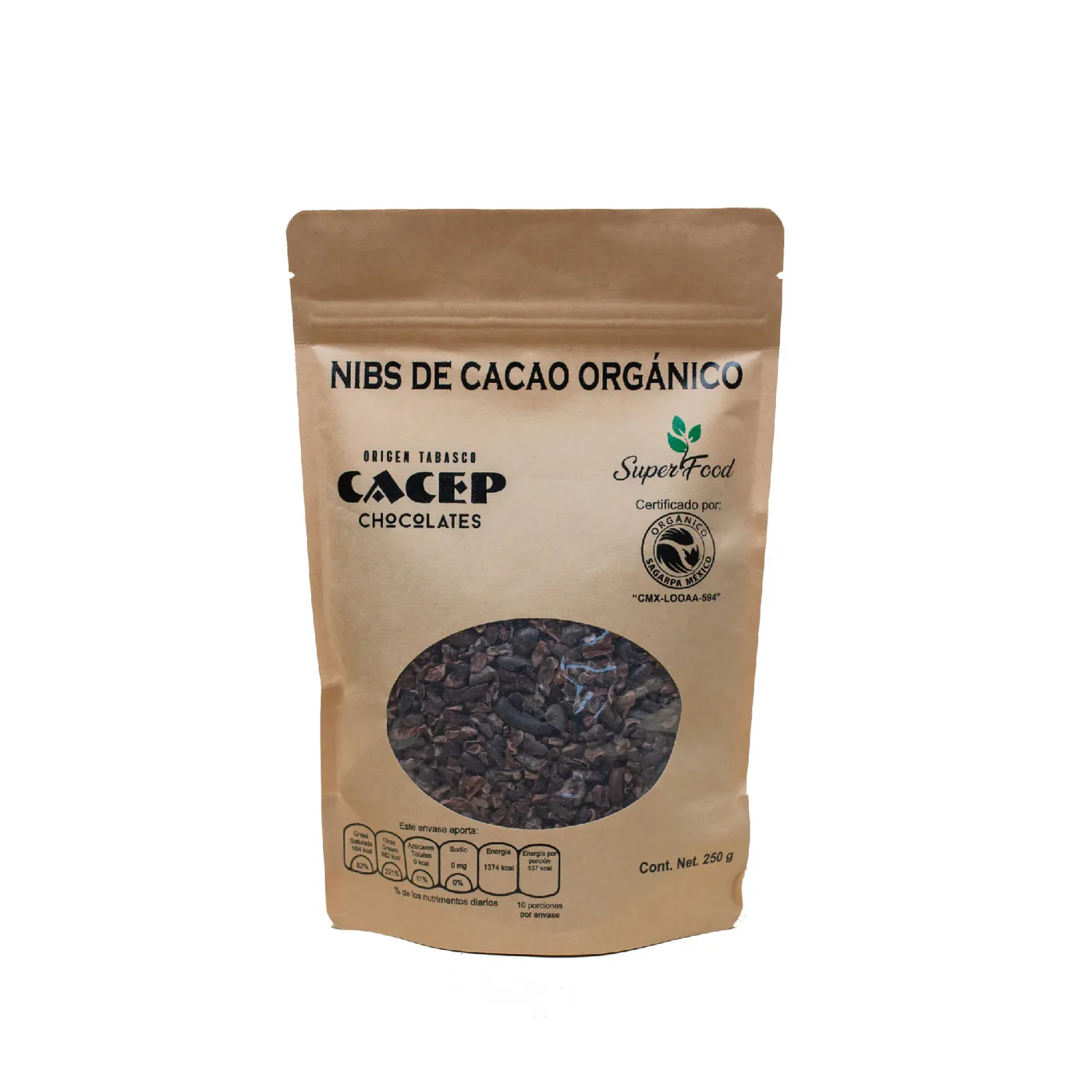 Verde Soy Nibs De Cacao Orgánico 250g